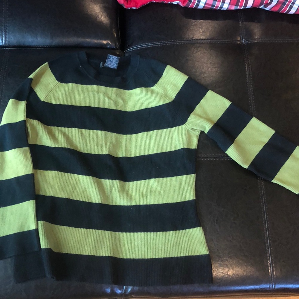 cute block striped knit sweater
